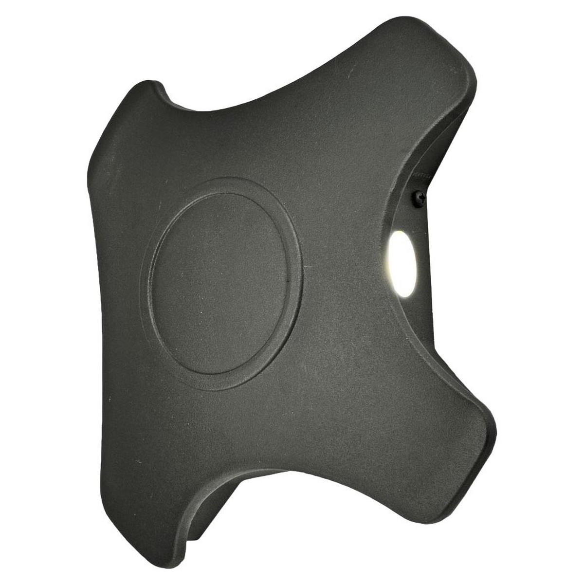 LED AUSSEN-WANDLEUCHTE Alu Schwarz - Schwarz, Metall (19/19/5cm)