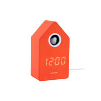 WECKER Cuckoo Orange 9/9/15.8 cm - Orange, Holz (9/15.8/9cm) - Karlsson