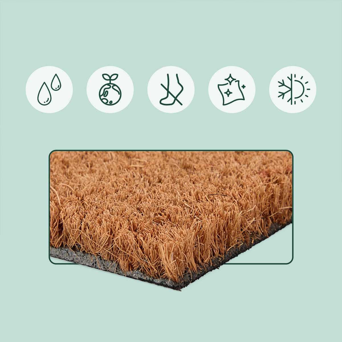 FUSSMATTE - Multicolor, Kunststoff/Textil (60/40cm) - Relaxdays