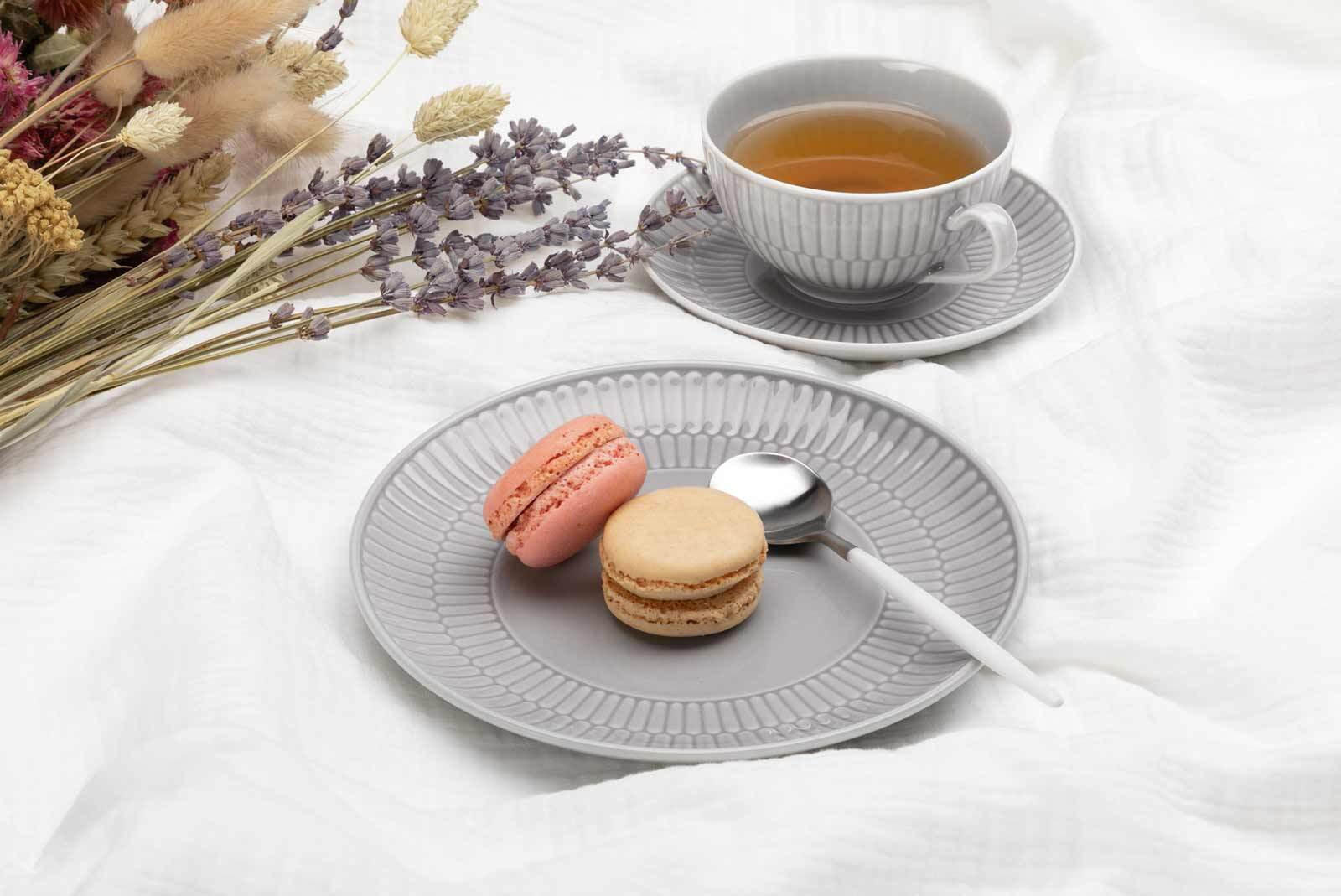 TEETASSEN Amina Silbergrau 0,14 l 6er Set - Grau, Keramik (0.14L) - Seltmann Weiden