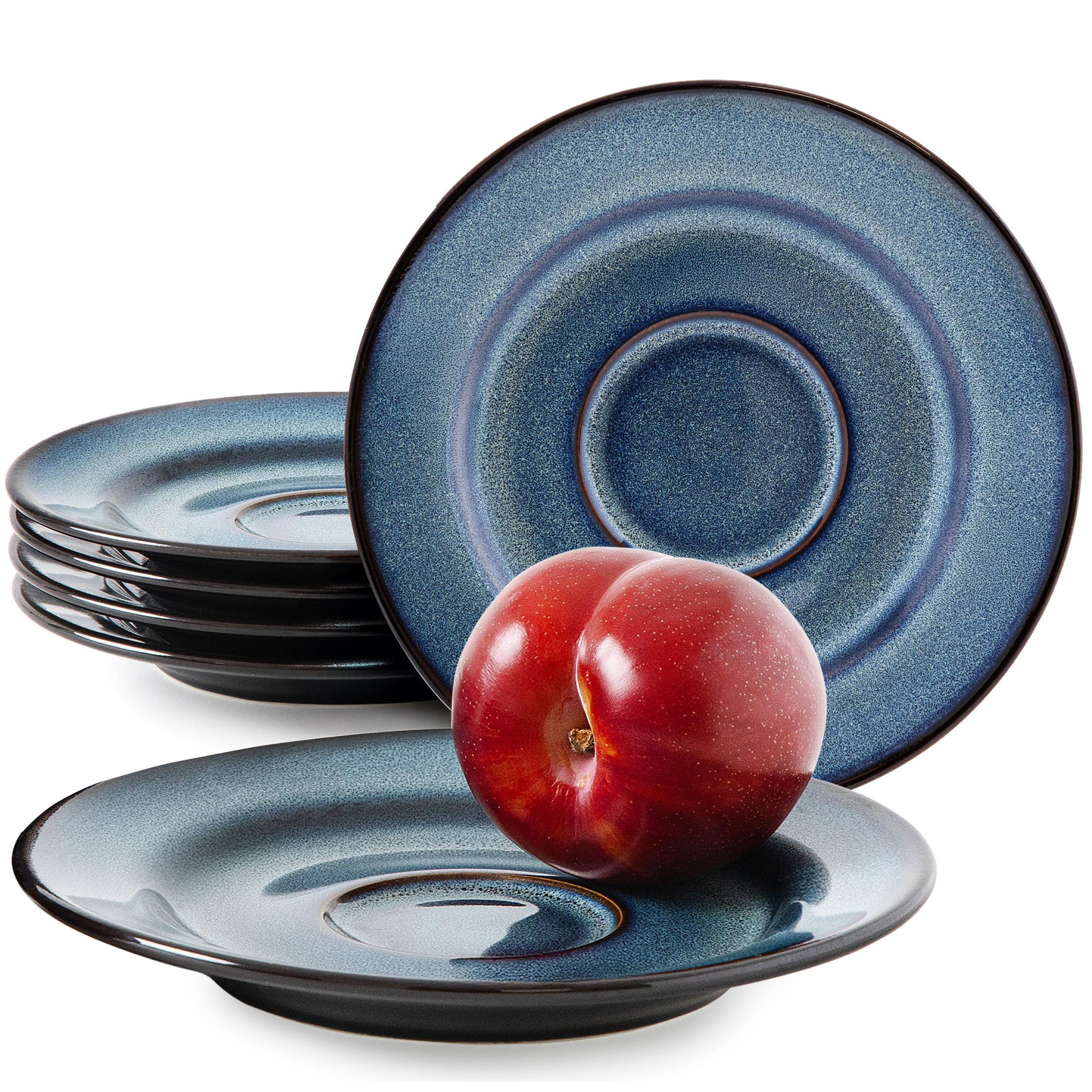 UNTERTASSEN-SET BALI 6-tlg - Blau, Keramik (12.5cm) - Ritzenhoff Breker
