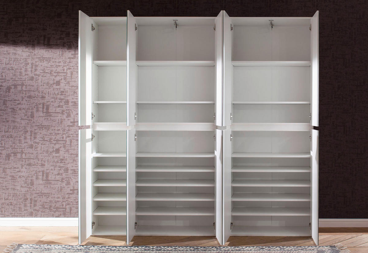 GARDEROBENSCHRANK weiß - Weiß, Holzwerkstoff (185/191/34cm) - ebuy24