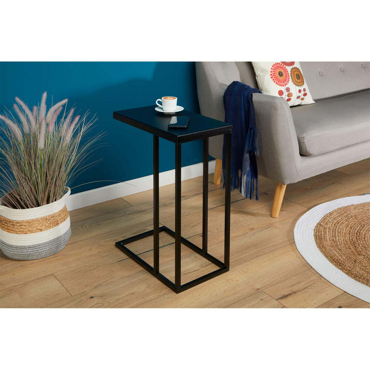 BEISTELLTISCH DEBORA schwarz - Schwarz, Holzwerkstoff (26/46/61cm) - IDIMEX