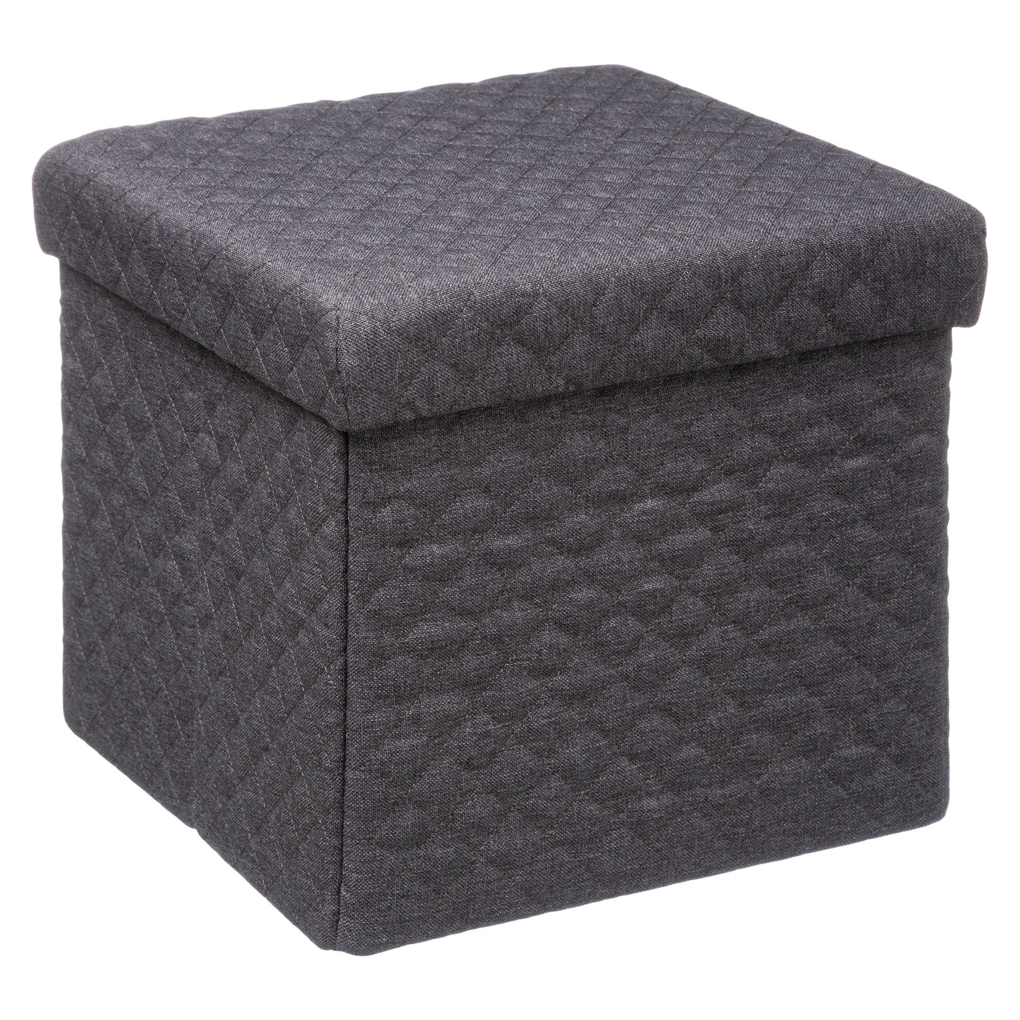 SITZHOCKER mit Stauraum - Grau, Holzwerkstoff/Textil (39/60/53.5cm) - 5five Simply Smart