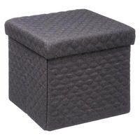 SITZHOCKER mit Stauraum - Grau, Holzwerkstoff/Textil (39/60/53.5cm) - 5five Simply Smart