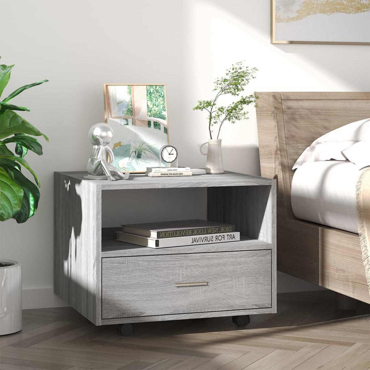 COUCHTISCH Grau Sonoma 55x55x40 cm Holzwerkstoff - Grau, Holzwerkstoff (55/55/40cm) - furnicato