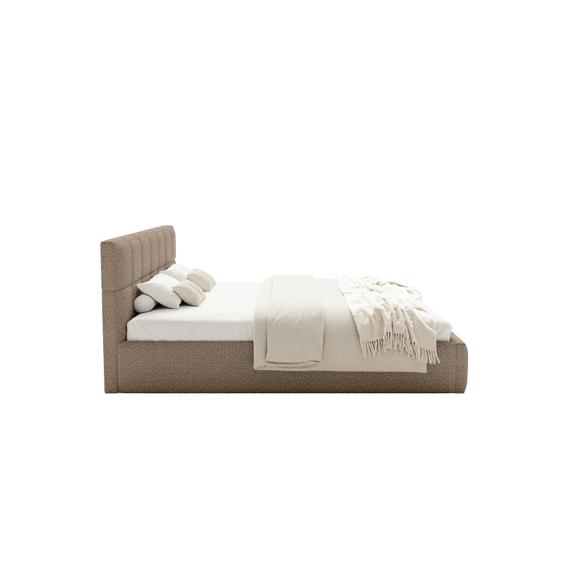 POLSTERBETT Moura 140x200 cm, Beige - Beige, Textil (140/200cm) - Fedve