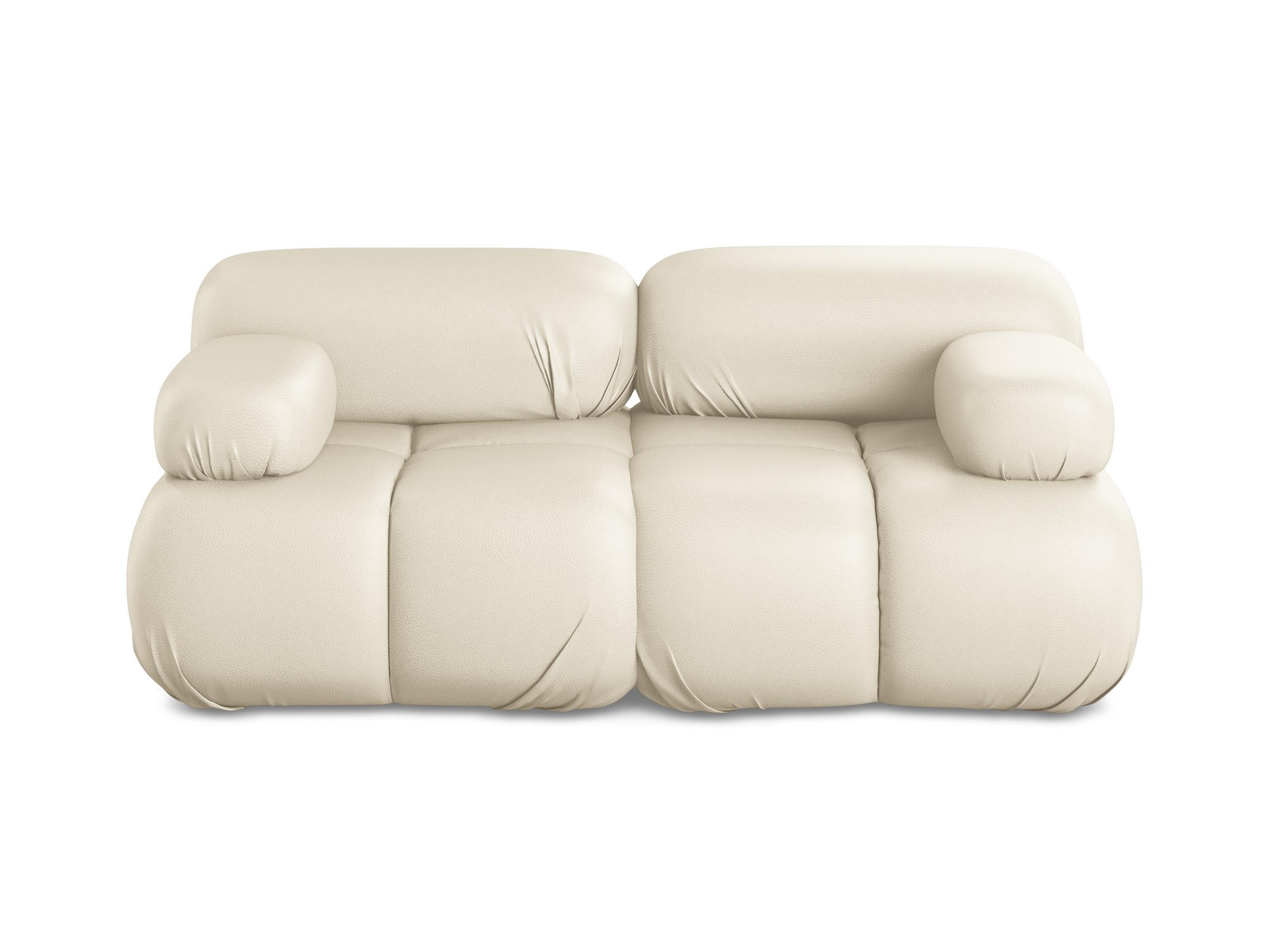 2-SITZER-SOFA Kunstleder Beige - Beige/Creme, Leder/Kunststoff (190/70/96cm) - Makamii