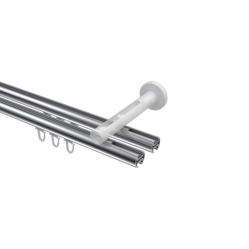 Thumbnail - Interdeco Innenlauf-Gardinenstangen-Set, Chrom, Metall, 160 cm, Wohntextilien, Gardinen & Vorhänge, Gardinen-Stangen