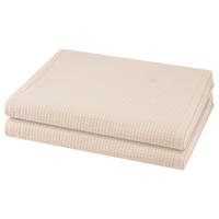 DUSCHTUCH Pique 2er-Set - Beige, Textil (70/140cm) - Ross