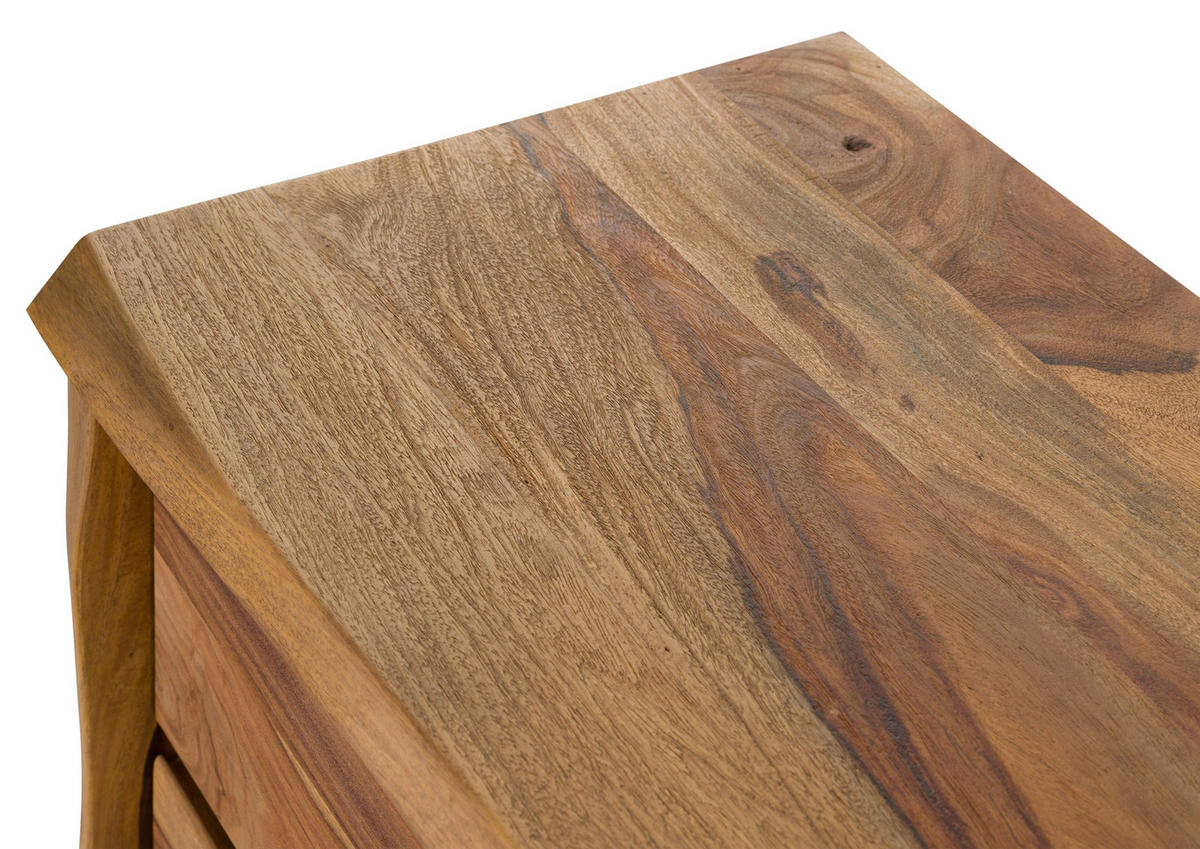 SIDEBOARD Sheesham 200x45x80 natur lackiert / sandgestrahlt PURE SHEESHAM #217 - Braun, Holz (200/80/45cm) - Massivmoebel24