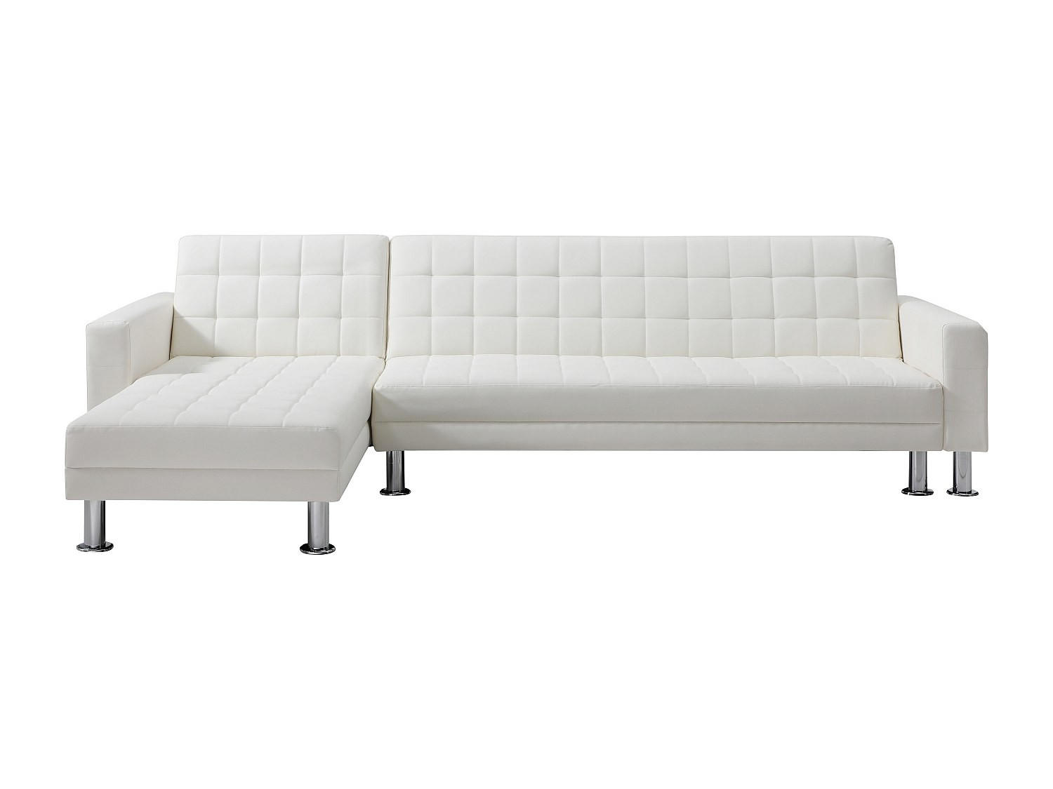 SCHLAFSOFA - 5 Personen - Kunstleder - Weiß - - Weiß, Leder (290/79/173cm) - Vente-Unique