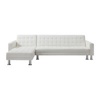 SCHLAFSOFA - 5 Personen - Kunstleder - Weiß - - Weiß, Leder (290/79/173cm) - Vente-Unique