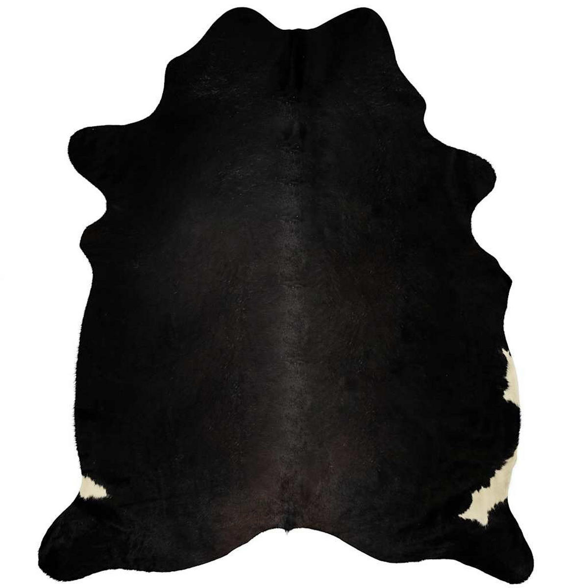 TEPPICH Echtes Rindsleder Schwarz 150/170 Cm - Schwarz, Leder (150/170cm) - vidaXL