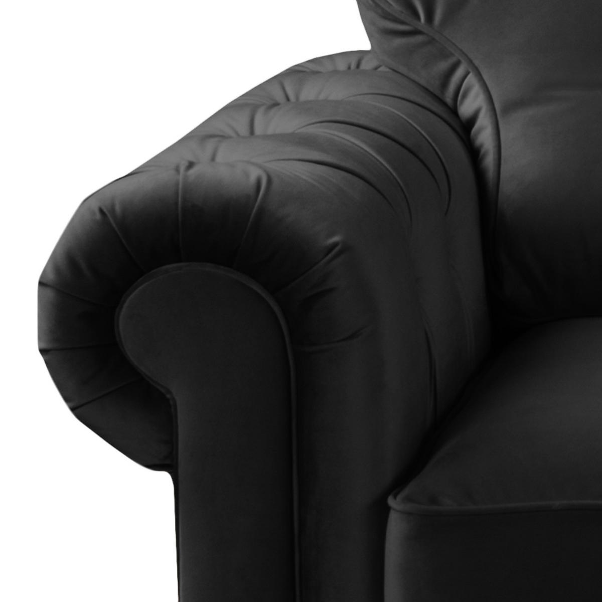 ECKSOFA mit Longchair - Samt - Anthrazit, Holz/Textil (302/166cm) - home24
