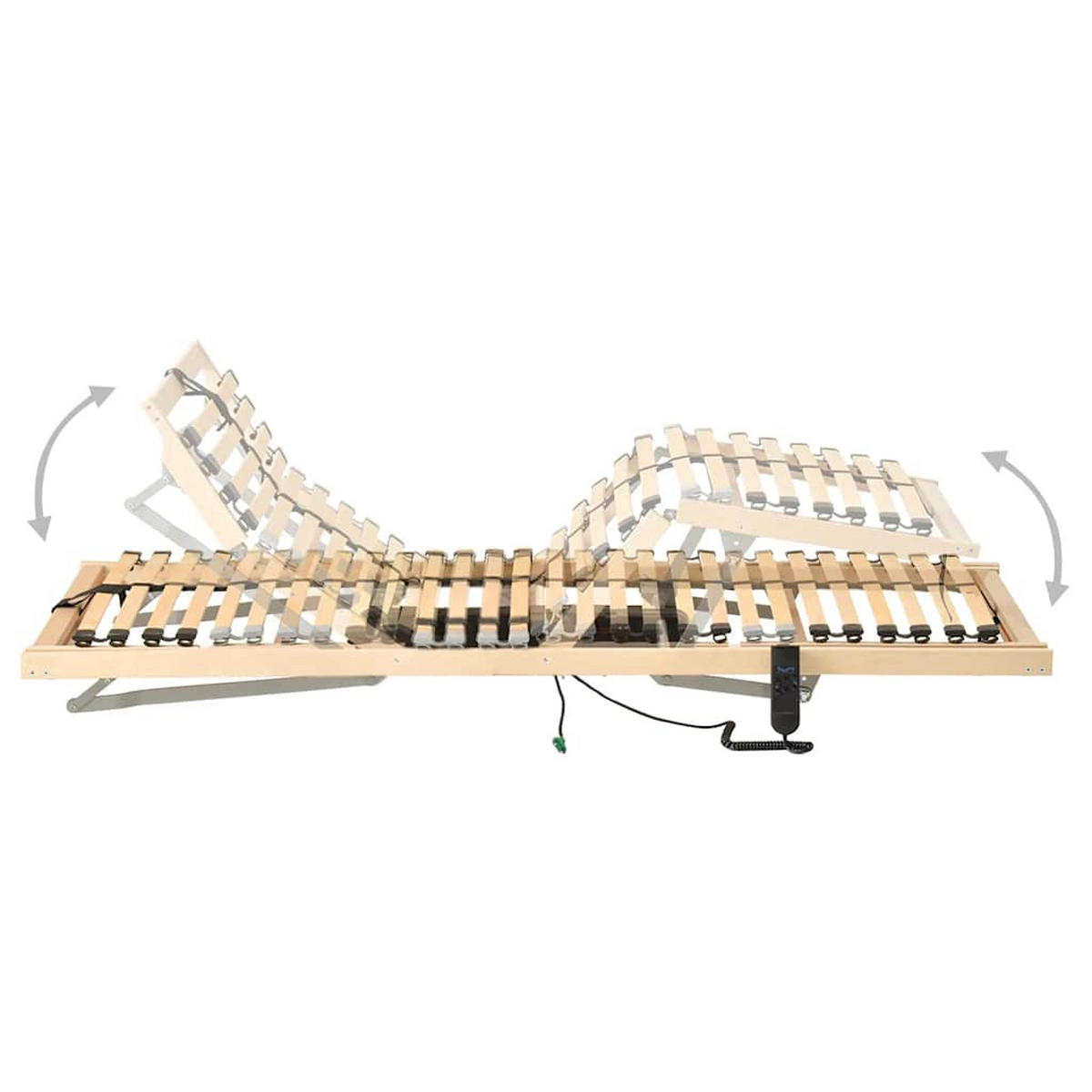 LATTENROST Elektrisch Mit 28 Latten 7 Zonen 70/200 Cm - Braun, Holz (70/200cm) - vidaXL
