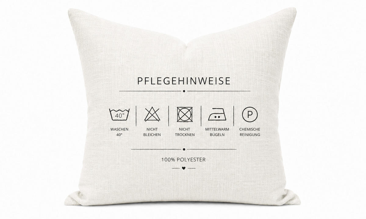 KISSENBEZUG Leinenoptik 50/50 cm Weiß - Weiß, Textil (50/50cm) - TiborTex