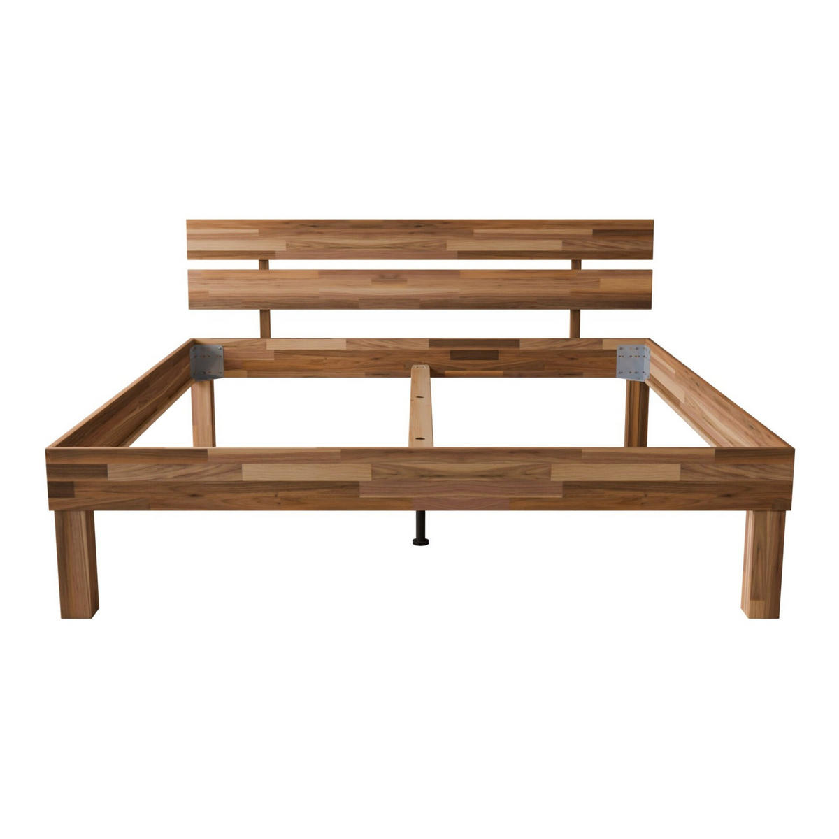 KOMFORTBETT 180/200 cm aus Nussbaum - Braun, Holz (180/200cm) - MeinMassivholz