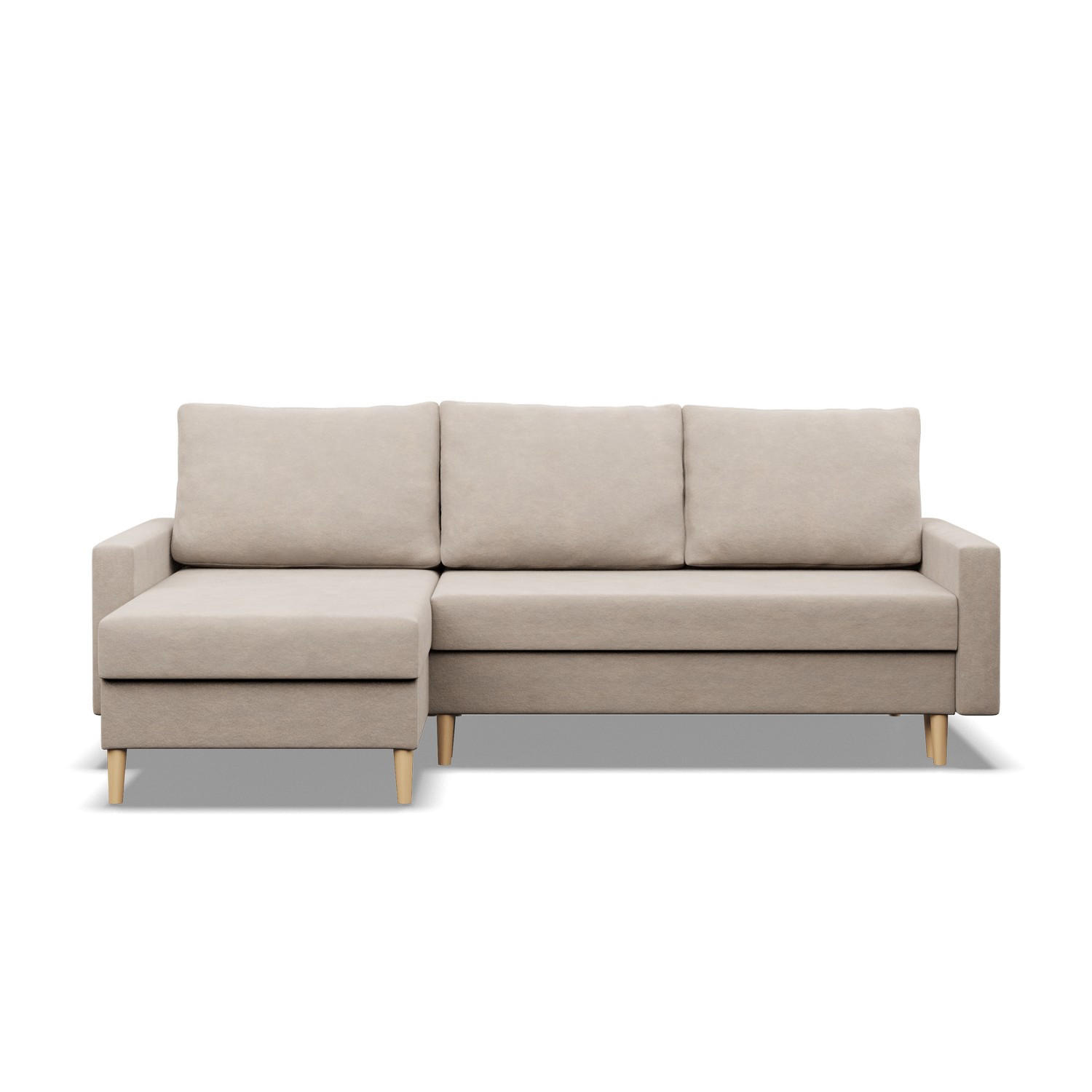 ECKSOFA MIT SCHLAFFUNKTION BLANK, Beige - Beige, Textil (223/140cm) - Mebligo
