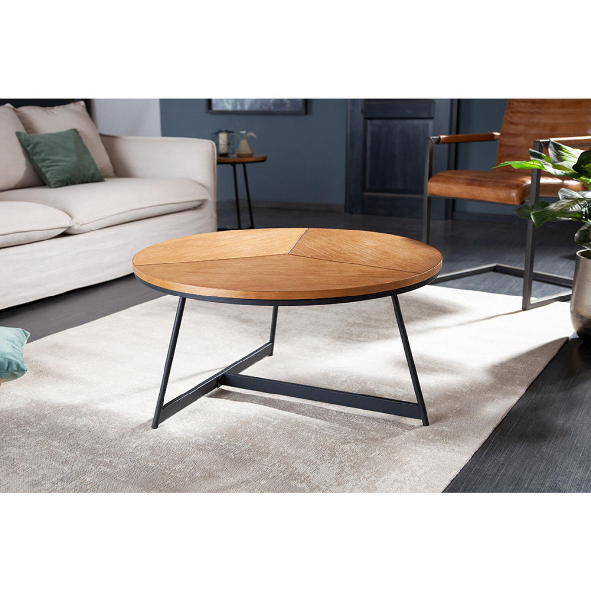 COUCHTISCH OAK ELEGANCE Eiche 80 cm - Braun, Holz (80/80/42cm) - riess-ambiente