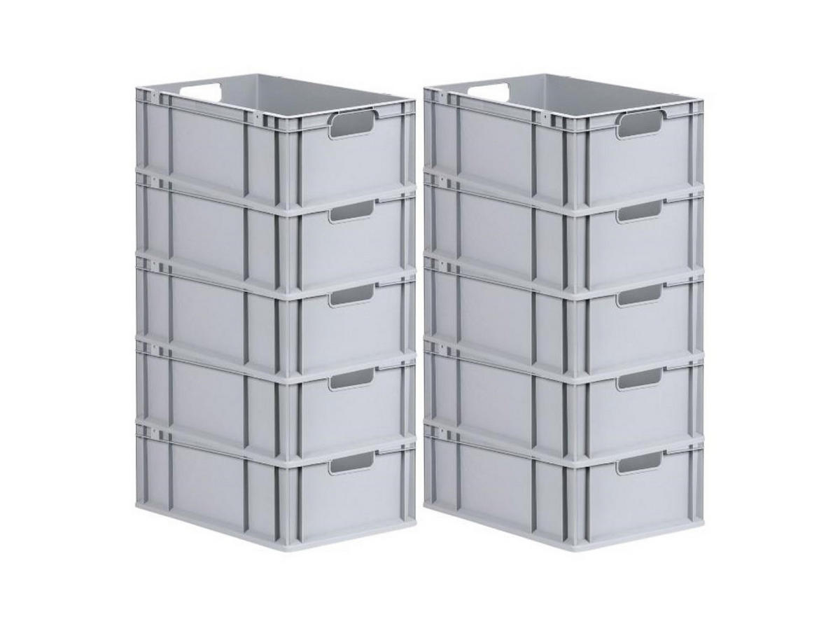 EUROBOX Nextgen Economy Griffe Offen 22x40x60cm 44 Liter - Grau, Kunststoff (40/22/60cm) - PROREGAL