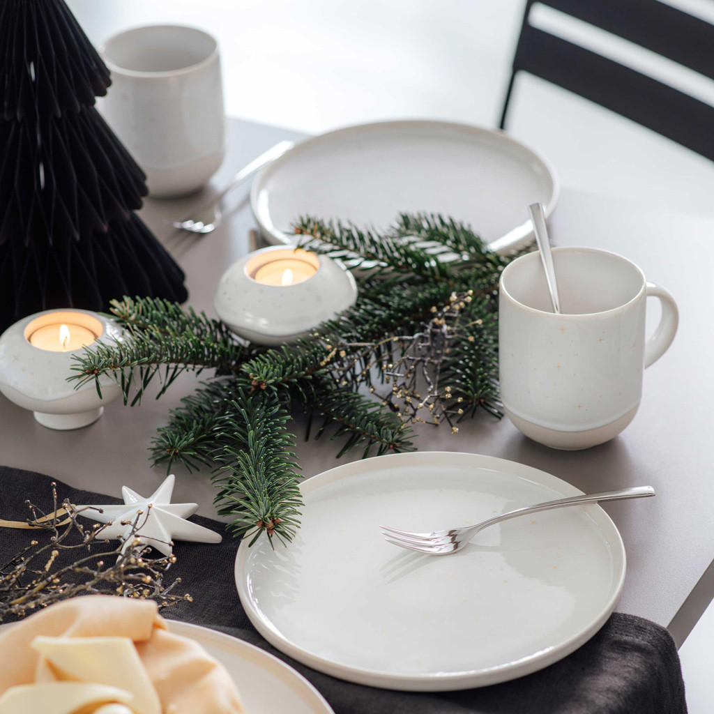 FRÜHSTÜCKS-SET Winter Glow beige 3er Set - Beige, Keramik (1/1/1cm) - like.Villeroy & Boch