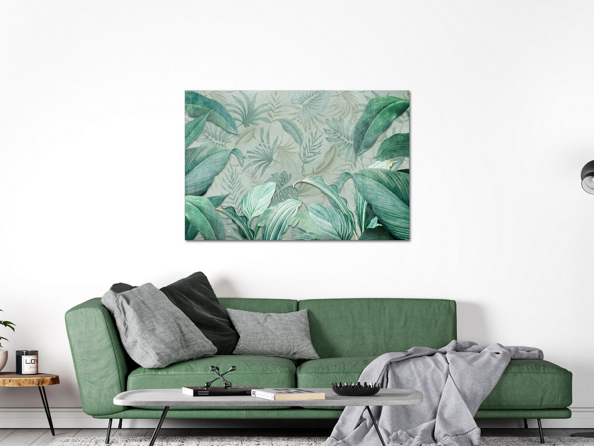 KUNSTDRUCK Grün 90/60 cm - Grün, Textil (90/60cm) - KUNSTLOFT