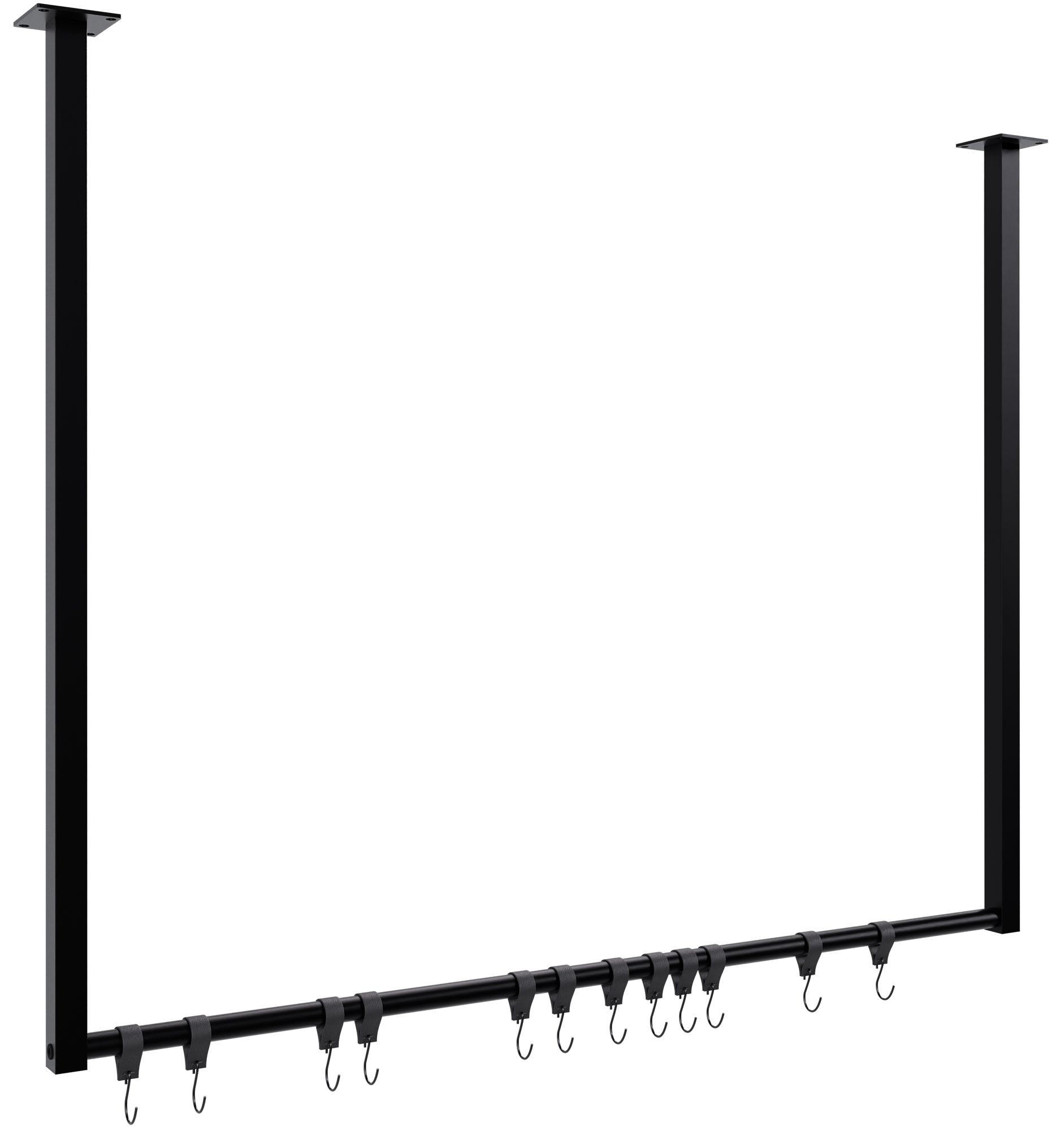 KLEIDERSTANGE Metall Schwarz - Schwarz, Metall (100/80/7cm) - CLP