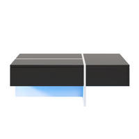 COUCHTISCH Schwarz/Weiß 100x50x34,5 cm mit LED - Multicolor, Metall (100/50/34.5cm) - SHOPENTRA