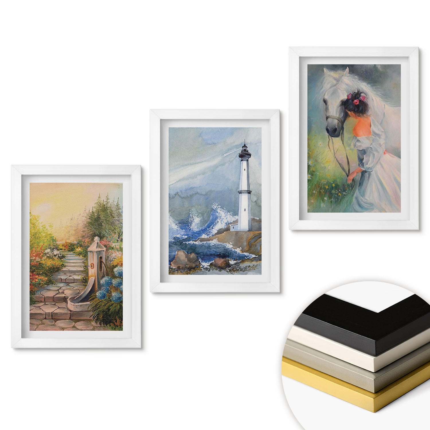 ArtPrintCave Wandbilder Weiß 20x30 cm