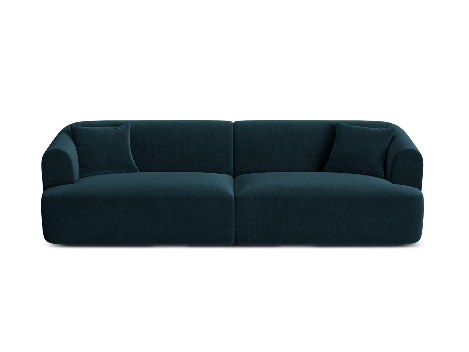 MODULARES-SOFA Campi aus Samt petrol 4 Sitzplätze - Petrol, Textil (90/70/255cm) - Cosmopolitan Design