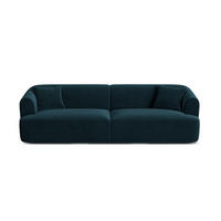 MODULARES-SOFA Campi aus Samt petrol 4 Sitzplätze - Petrol, Textil (90/70/255cm) - Cosmopolitan Design
