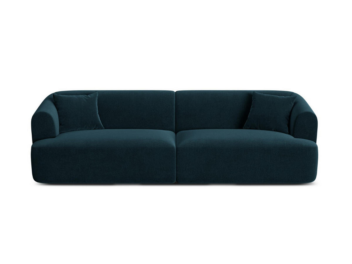 MODULARES-SOFA Campi aus Samt petrol 4 Sitzplätze - Petrol, Textil (90/70/255cm) - Cosmopolitan Design