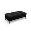 BANK Mamaia aus Samt schwarz 2 Sitzplätze - Schwarz, Textil (133/41/62cm) - Micadoni