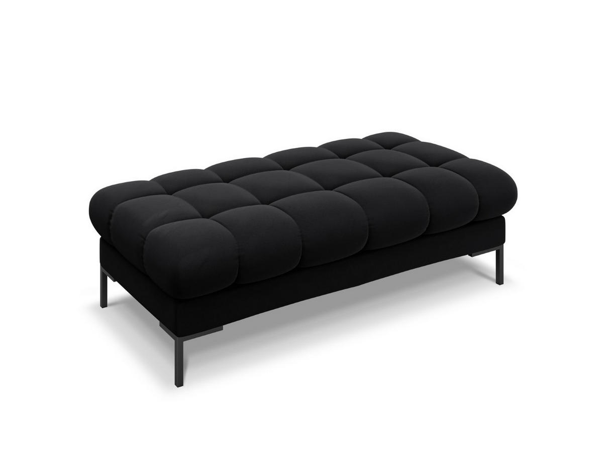 BANK Mamaia aus Samt schwarz 2 Sitzplätze - Schwarz, Textil (133/41/62cm) - Micadoni