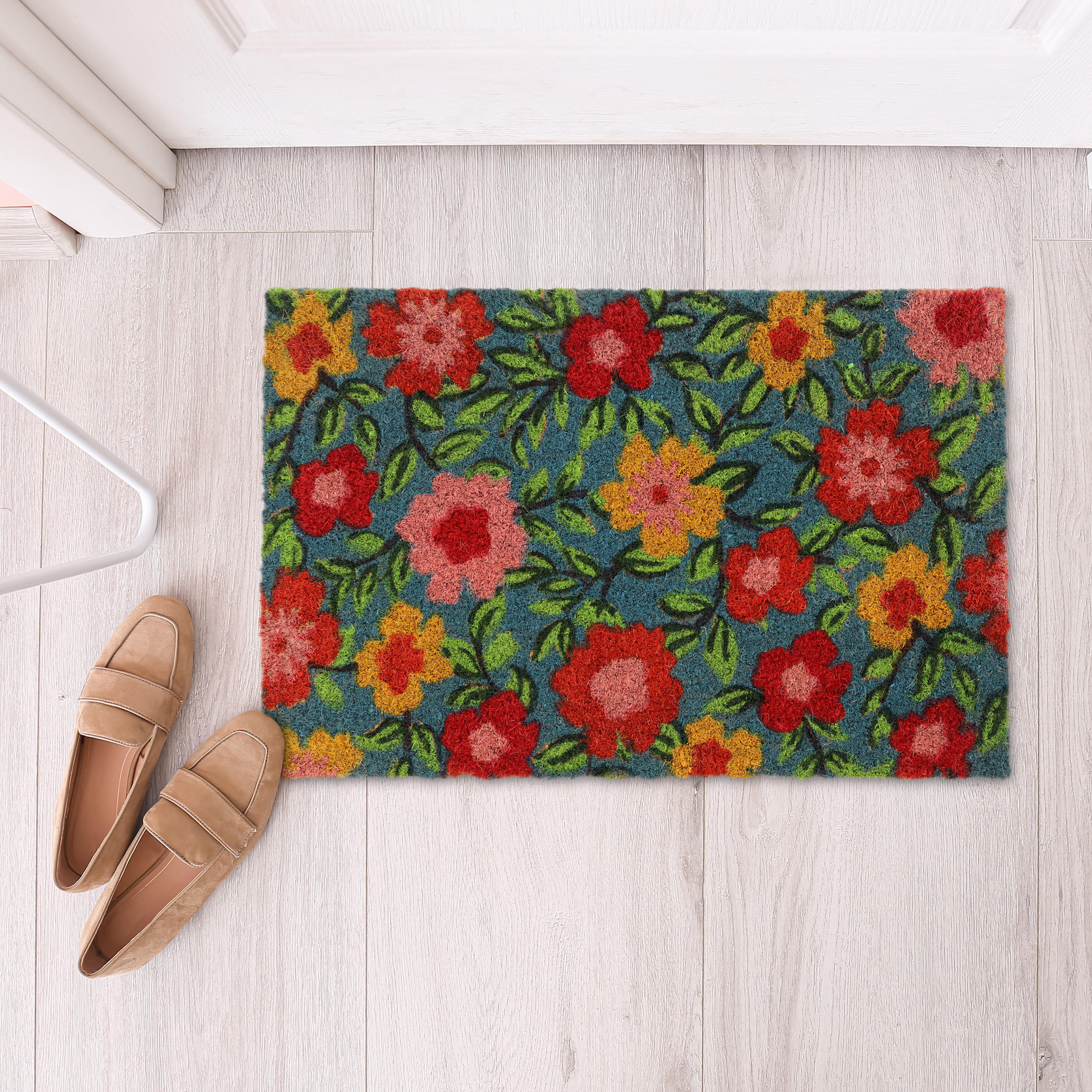 FUSSMATTE - Multicolor, Kunststoff/Textil (50/40cm) - Relaxdays