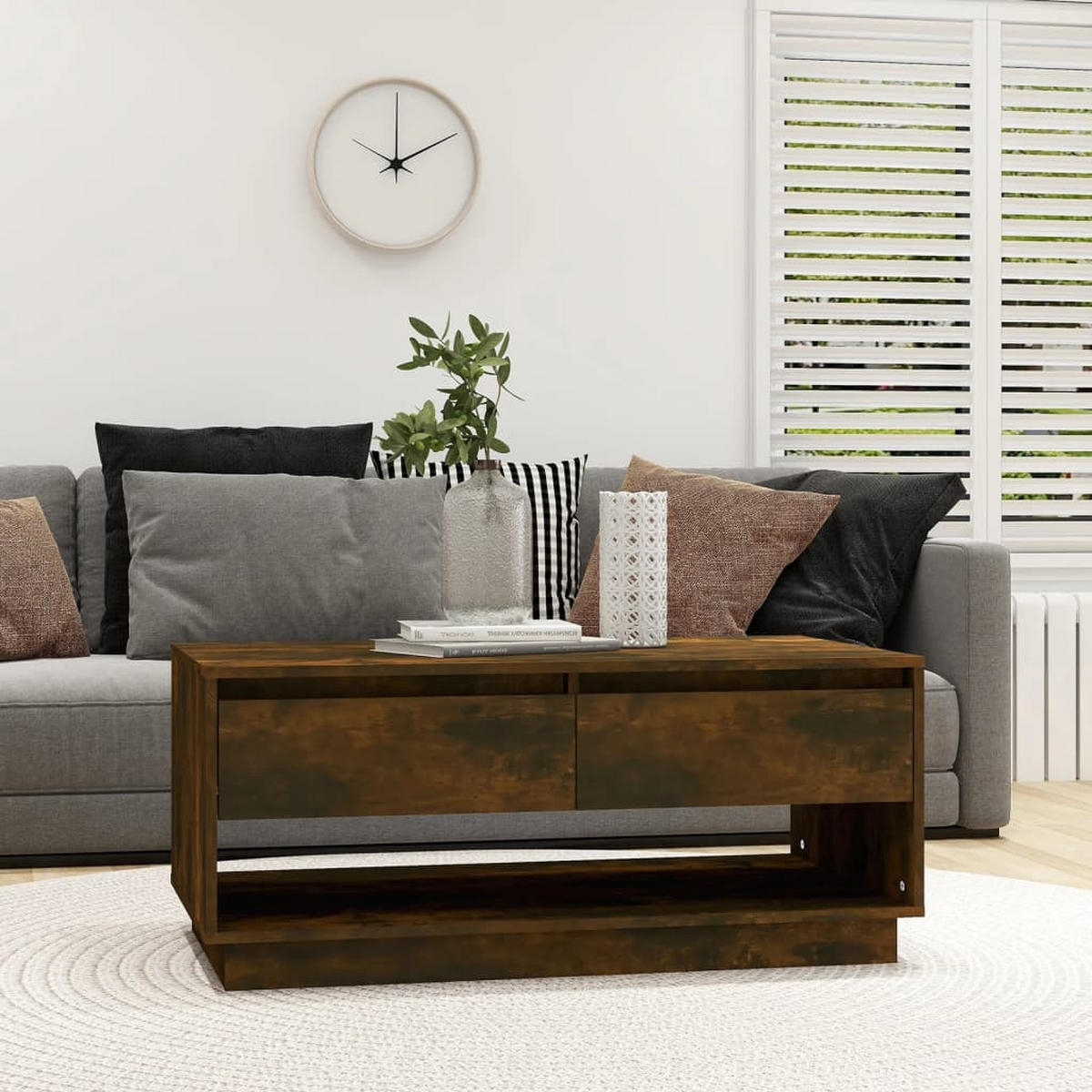 COUCHTISCH Räuchereiche 102,5x55x44 cm Holzwerkstoff - Braun, Holzwerkstoff (102.5/55/44cm) - furnicato