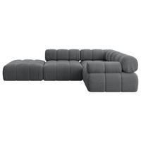 ECKSOFA modulares Sofa Felto-L1 - 285x190x70 cm Dunkelgrau Cord - Dunkelgrau, Holzwerkstoff/Textil (285/190cm) - ALTDECOR