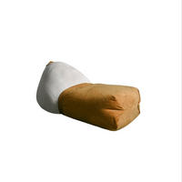 SITZSACK Beige Weiß 130cm - Gelb/Beige, Textil (130/60/80cm) - Vercart