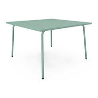GARTENTISCH quadratisch - L. 120 cm - Metall - Mandelgrün - MIRMANDE von MYLIA - Grün, Metall (120/120/75cm) - Vente-Unique