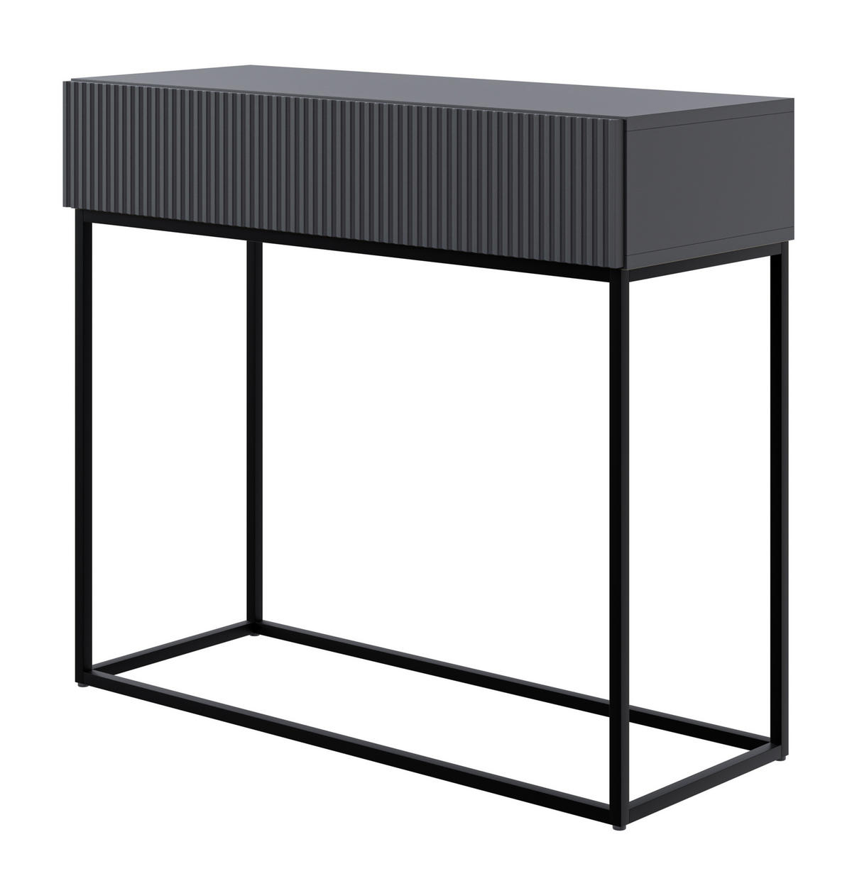 KONSOLENTISCH Veldio Schwarz mit schwarzen Beinen 90 cm - Schwarz, Holzwerkstoff/Metall (35.6/90/79cm) - Selsey