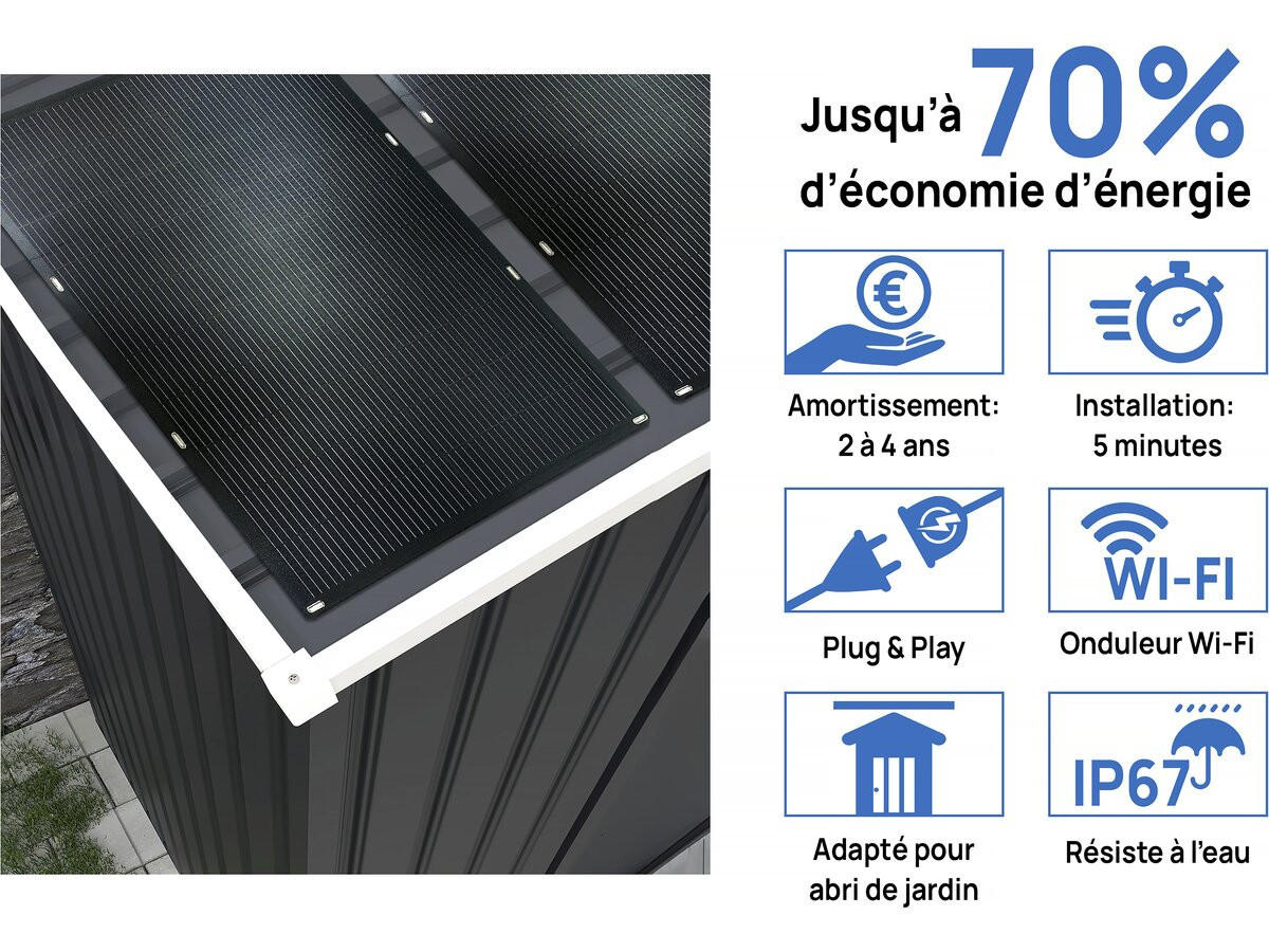 METALL-GARTENHAUS vegas Grau - Grau, Metall (45/267/245cm) - Habitat Garten