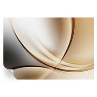 FOTOTAPETE 152x104 cm - Abgerundete Linien - Beige, Textil (152/104cm) - Wallfluent