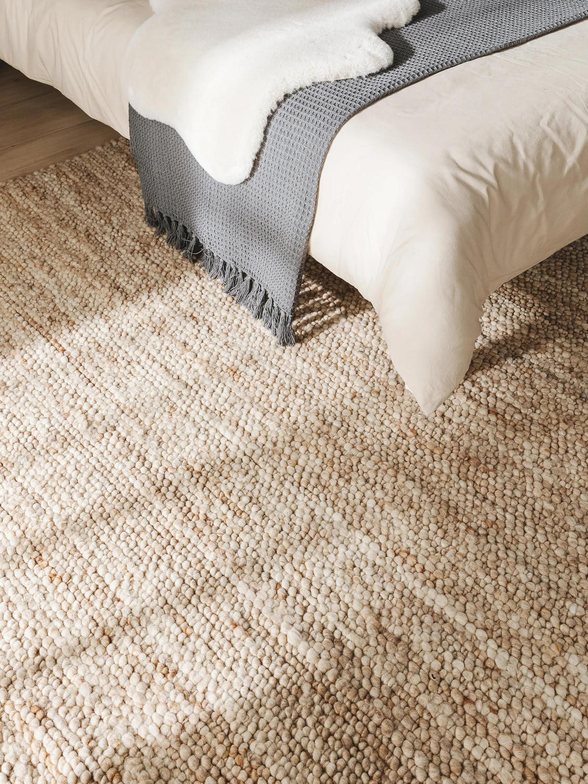 WOLLTEPPICH Finn Beige 100x150 cm - Beige, Textil (100/150cm) - benuta Pure