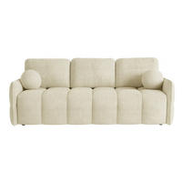 SCHLAFSOFA EMILI, Sofa mit Schlaffunktion und Bettkasten, Farbe: Beige, Bouclé-Stoff - Beige, Textil (212/95/90cm) - Sepro Meble