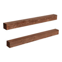WANDREGAL-SET 2 TLG. Munkebo - Naturfarben, Holz (100/9/9cm) - [en.casa]