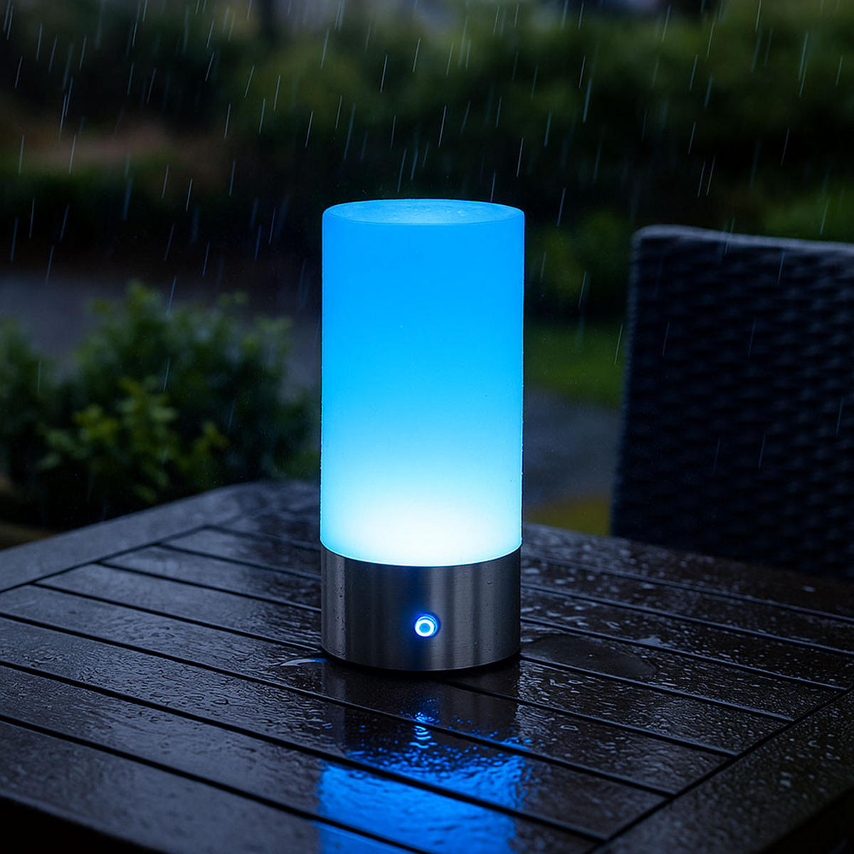 LED TISCHLEUCHTE Opal Weiß - Weiß, Metall (8.8/8.8/19cm) - Globo Lighting