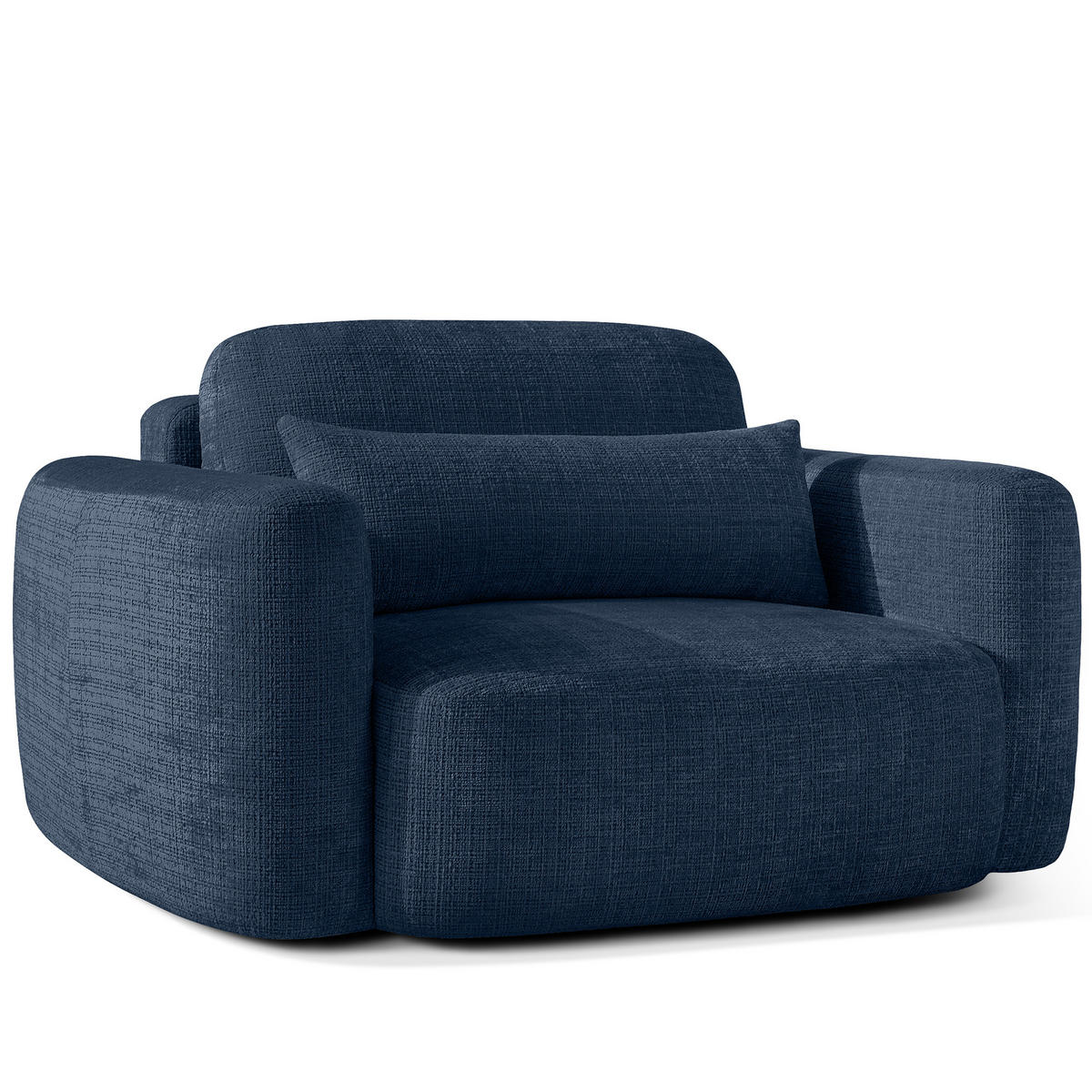SESSEL ELOSA - Dunkelblau, Holz/Textil (145/85/115cm) - KONSIMO®