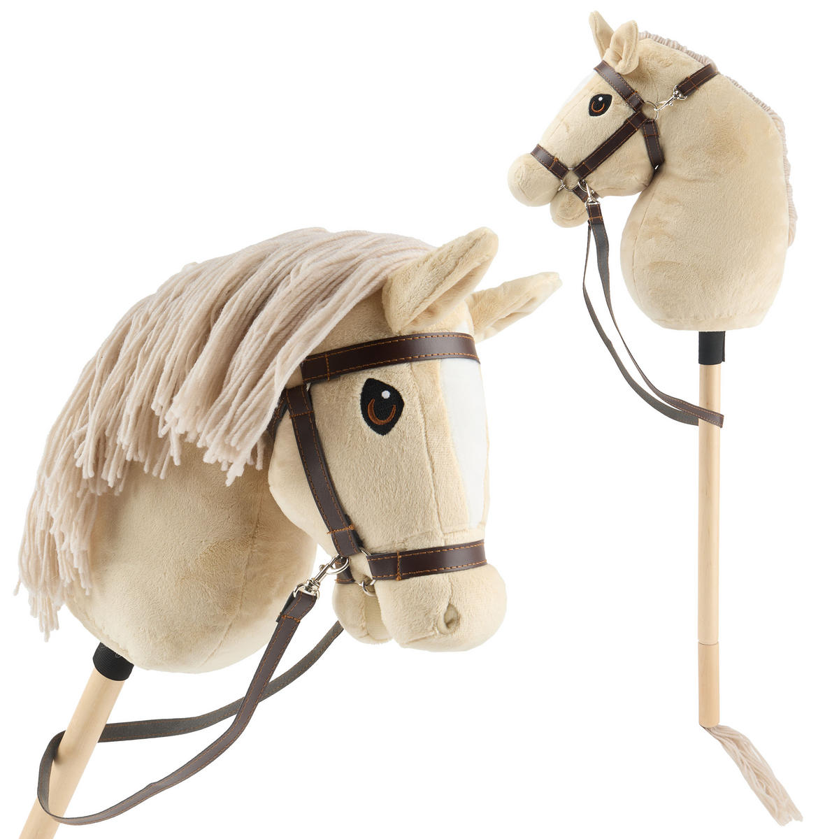 HOBBY-HORSE beige - Größe S - Beige, Textil (34/76cm) - Bieco Spielwaren
