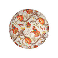 KISSENHÜLLE Rund Horrero safran-orange Mischgewebe 40 cm Ø - Beige/Orange, Textil (40/40cm) - beties Heimtextil